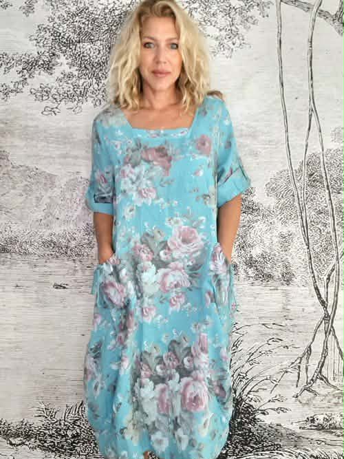 Turquoise Scarlett Rose Maxi