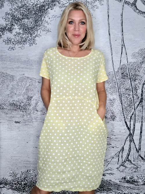 Lemon Mini Polka Dot Jungle Dress